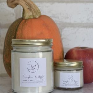 Pumpkin & Apple 🍎 Hand-poured Artisanal Luxury Candle (1 Large or BOGO free S)